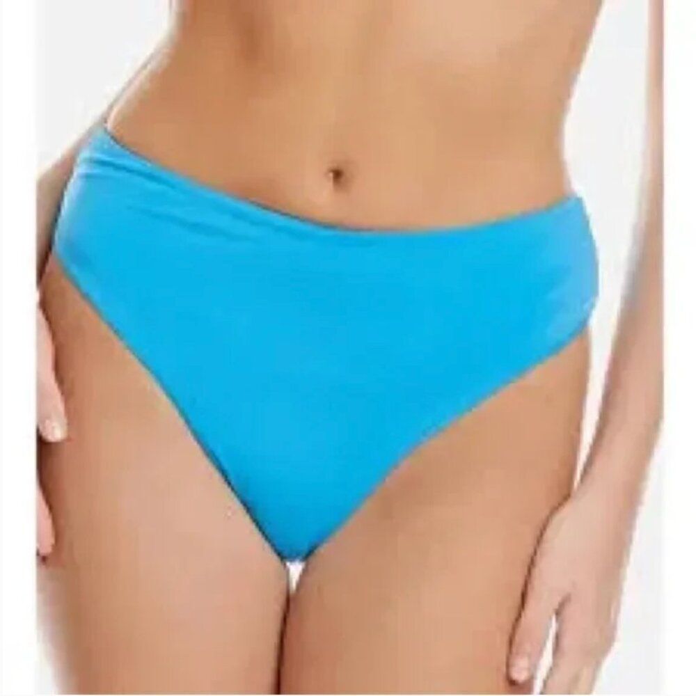 Andie Swim Bottoms Bikini The 90s High Waisted Azul Blue Beach Vacation Solid